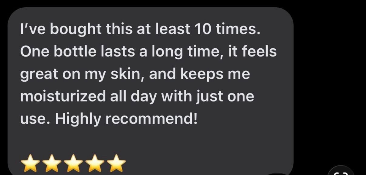 Real customer message