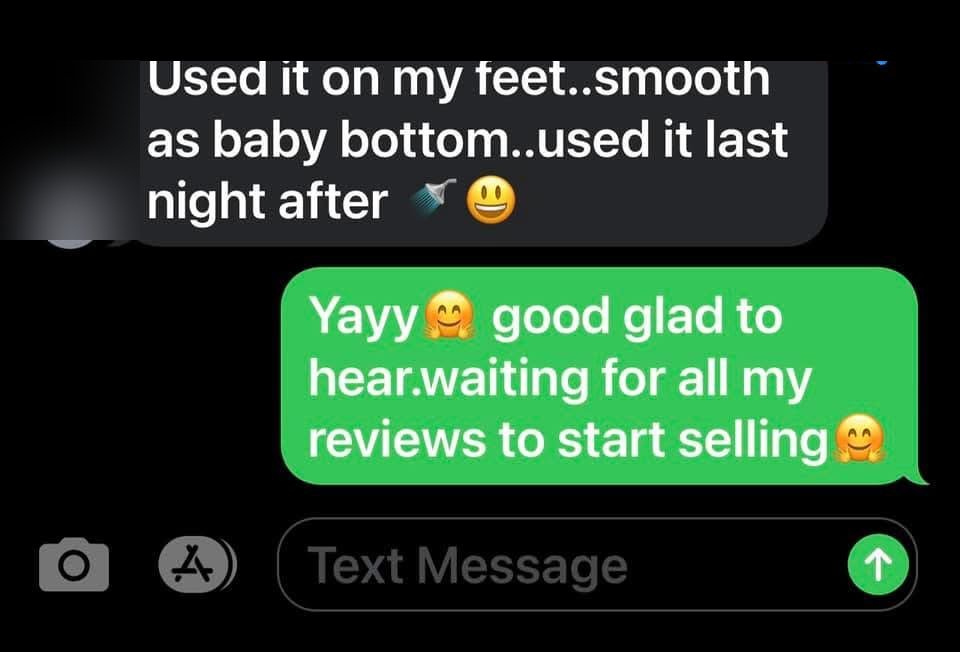 Used it on my feet, smooth as a baby's bottom.