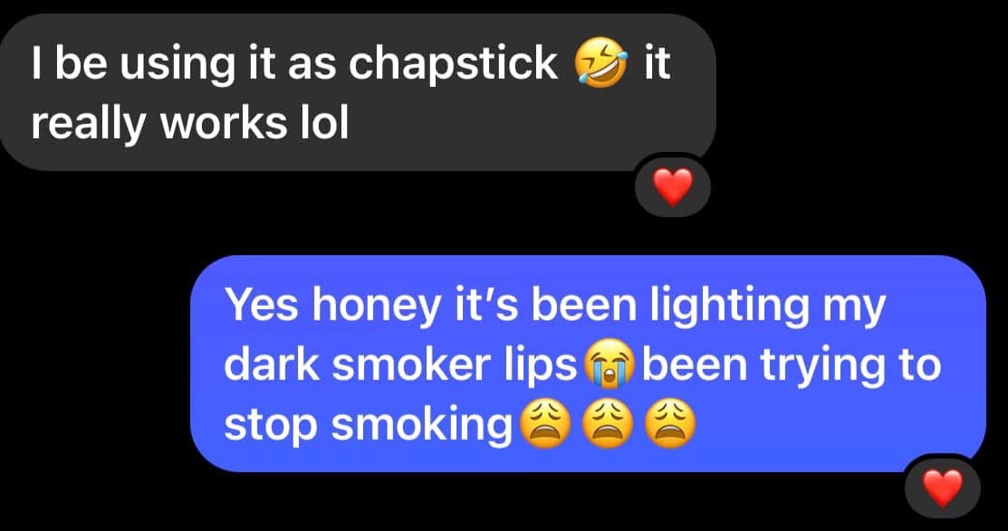 Using it on lips too.