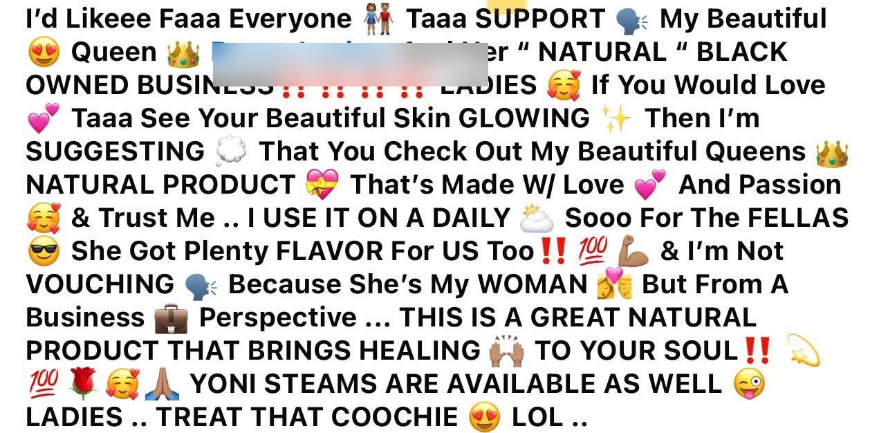 A supporter shares her love for the boutique.