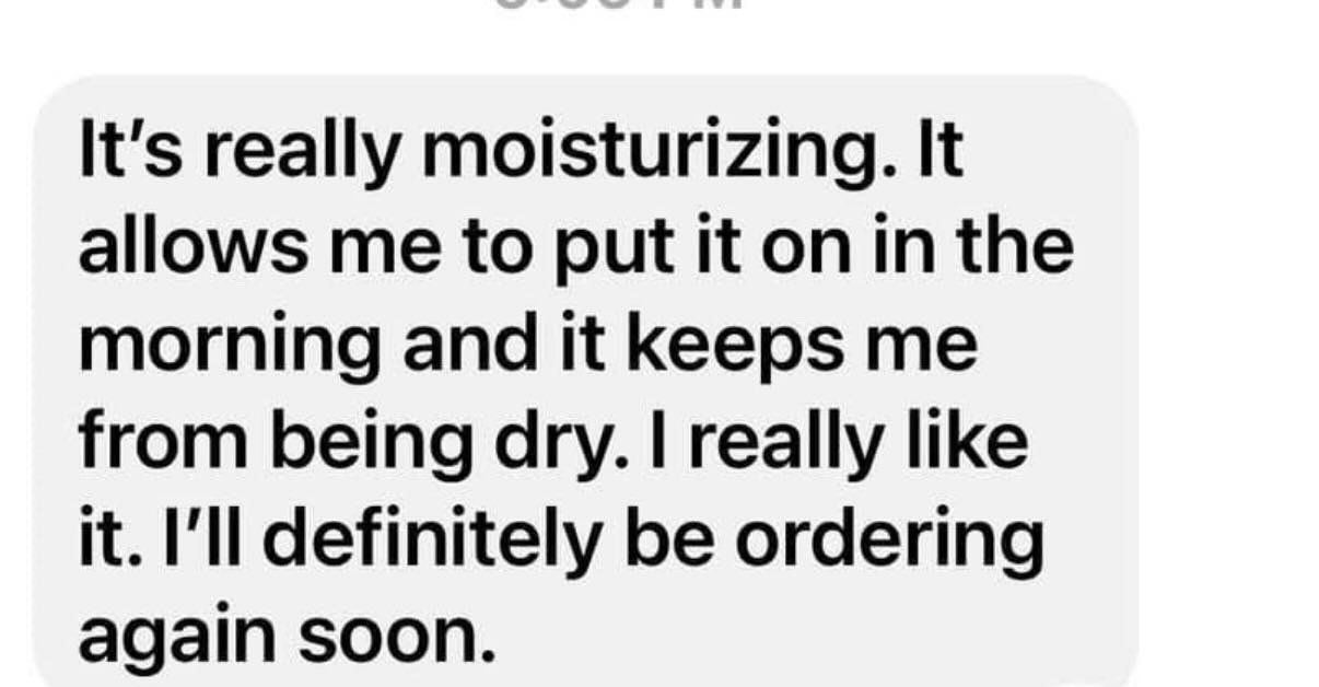 Real customer message